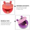 6 Pcs Wooden Castanets Percussion Toy Animal Kids Puzzle Educational Toddlers Toys Instrument Musical Mini Cartoon Early