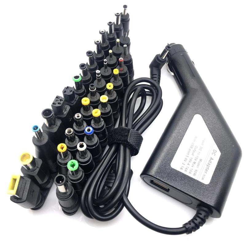 Car Charger 90W 19V 4.74A for Laptops Charging Solution Optional 34 Tips Various
