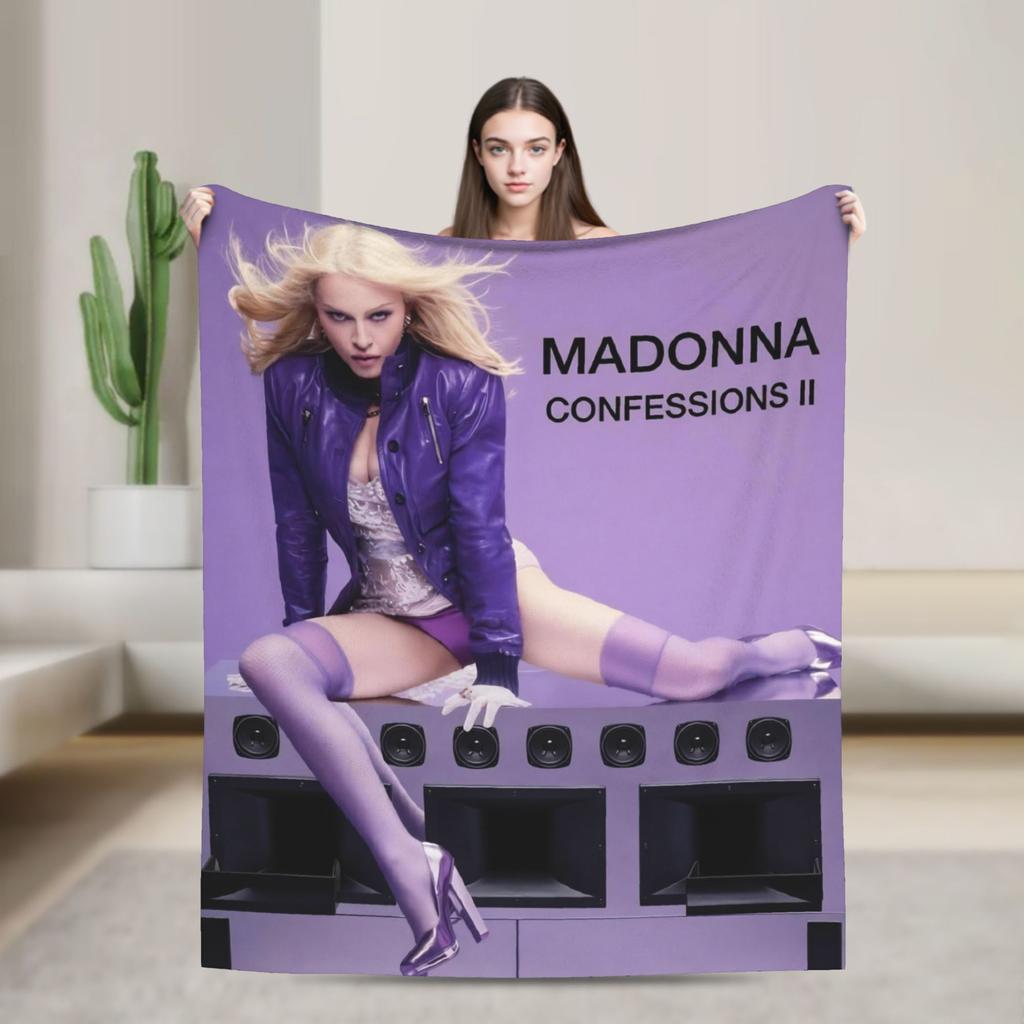 M-Madonnas Confessions Ii Blanket Ultra Soft Throw Blankets For Sofa 50X60 Inch Multiple Sizes Plush Thin Quilt