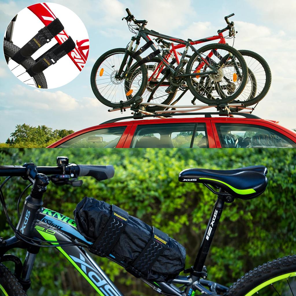 Trilancer Elastic Cable Ties, Velcro, Non-Slip, 5 Size Combo (10 Pack) Hook-and-Loop Storage Straps for Extension Cords, Cables, Ropes, Hoses,