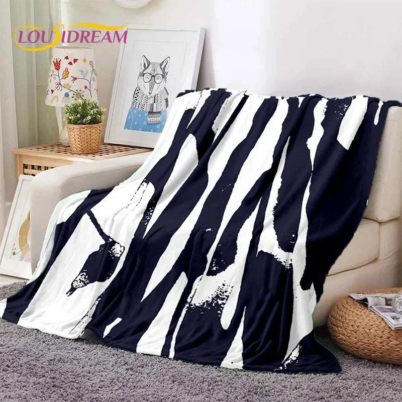 3D Colorful Zebra Stripe Leopard Tiger Soft Flannel Blanket for Bed Bedroom Sofa Picnic,Throw Blanket for Cover Outdoor Nap Gift