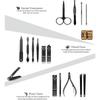 Professional Nail Clipper Pedicure Kit Cuticle Trimmer, 15pcs Manicure Kit Women