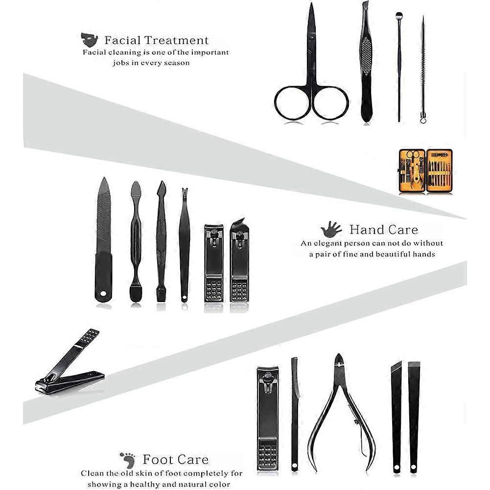 Professional Nail Clipper Pedicure Kit Cuticle Trimmer, 15pcs Manicure Kit Women