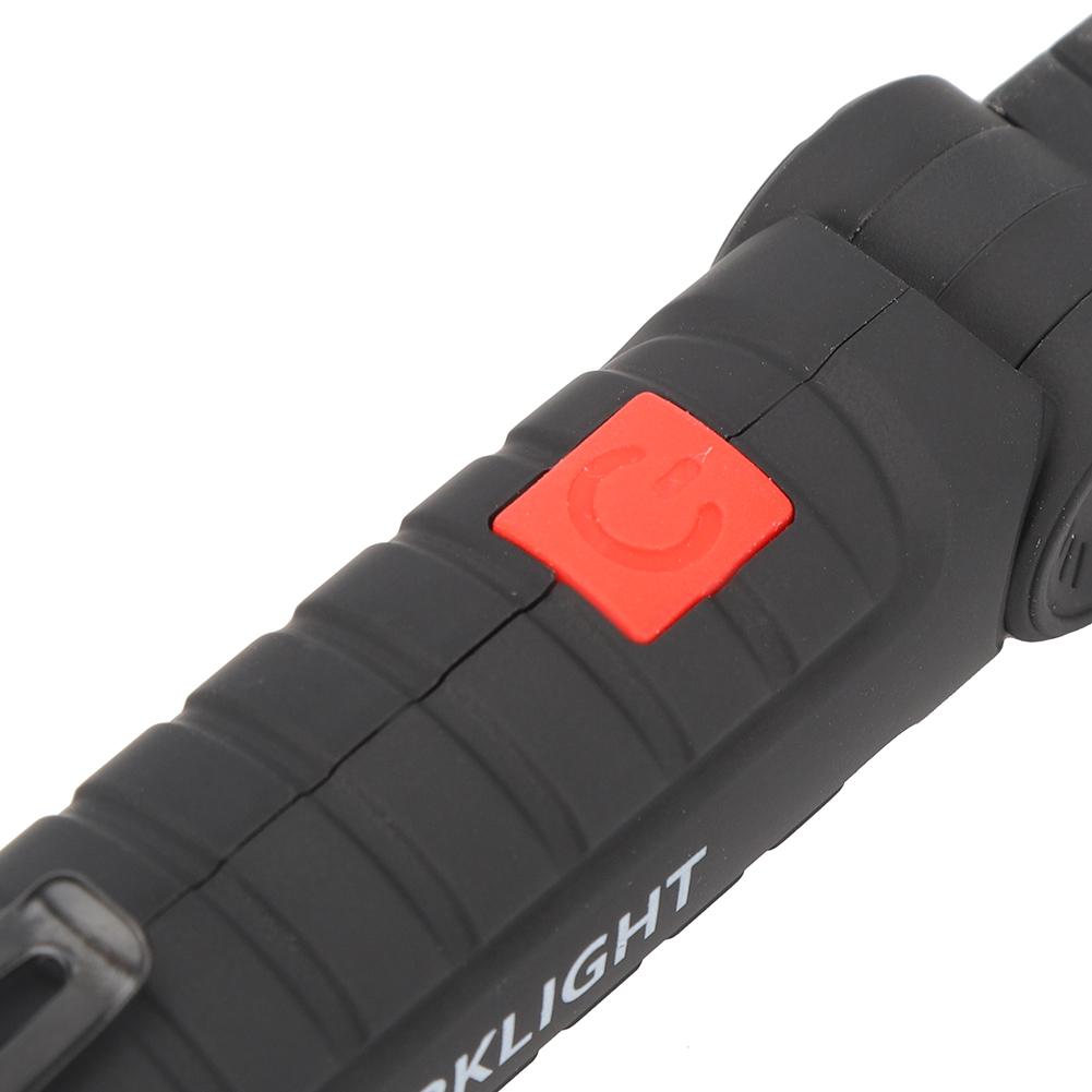 Portable LED Flashlight Torch with Magnet USB Rechargeable Working Lamp