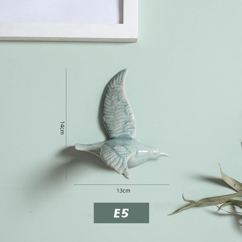 3D keramičtí ptáci závěsný přívěsek na stěnu domácí ozdoby dekorace pozadí TV řemesla závěsná dekorace obývacího pokoje ruční práce