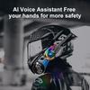 Motorcycle Bluetooth Helmet Headset Y21 Waterproof Moto Headphone with RGB Lighting Noise Reduction Wireless Motobike Earphone