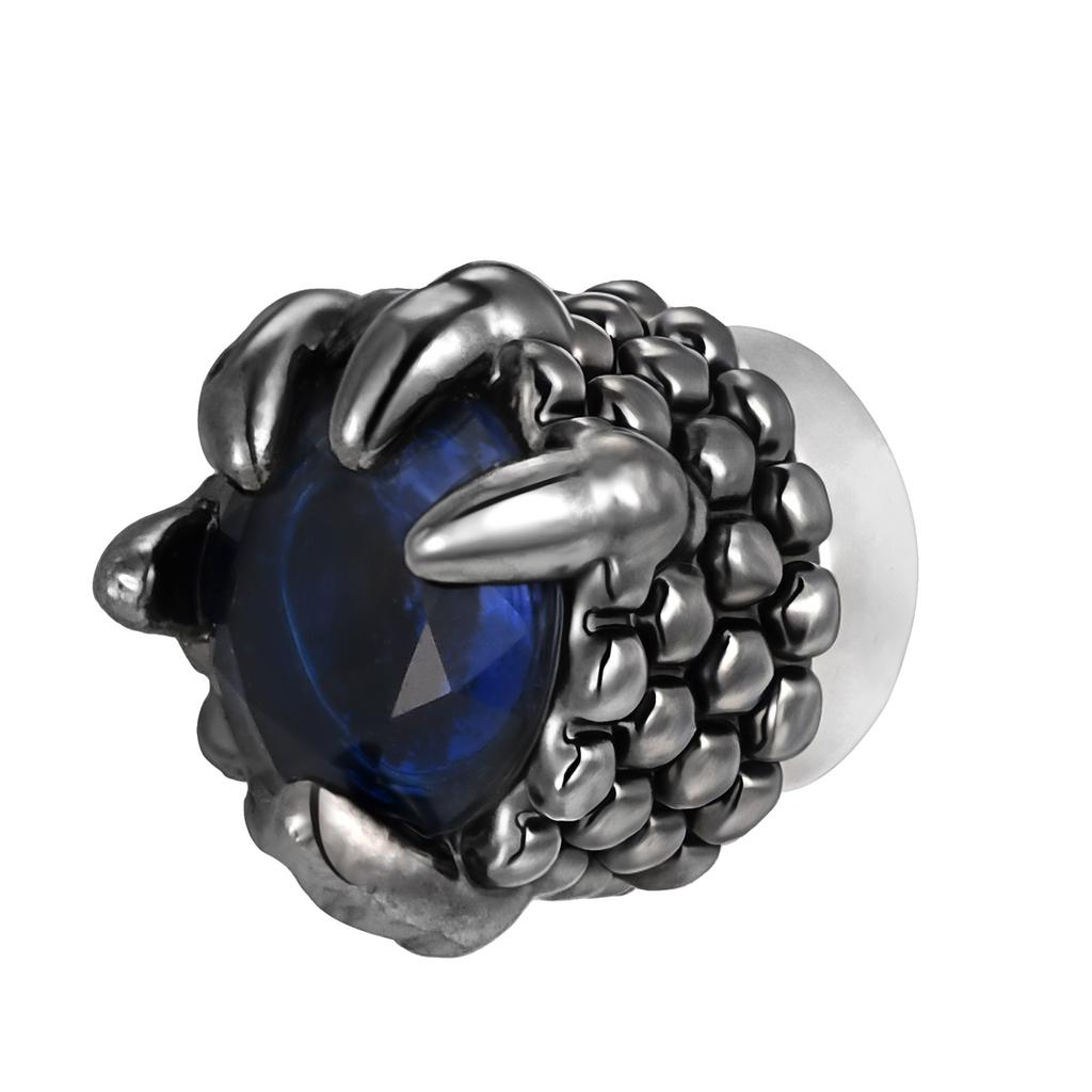 Vintage Dragon Claw Magnetic Ear Clip for Men,Punk Round Zircon Small Metal Earring,Cool No Ear Hole Jewelry Gift
