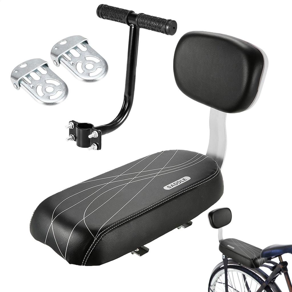 Child Bike Rear Seat Saddle With Armrest and Footrest Pedal Kid Bicycle back Seat Mat Including Backrest For Cycling Bike Part