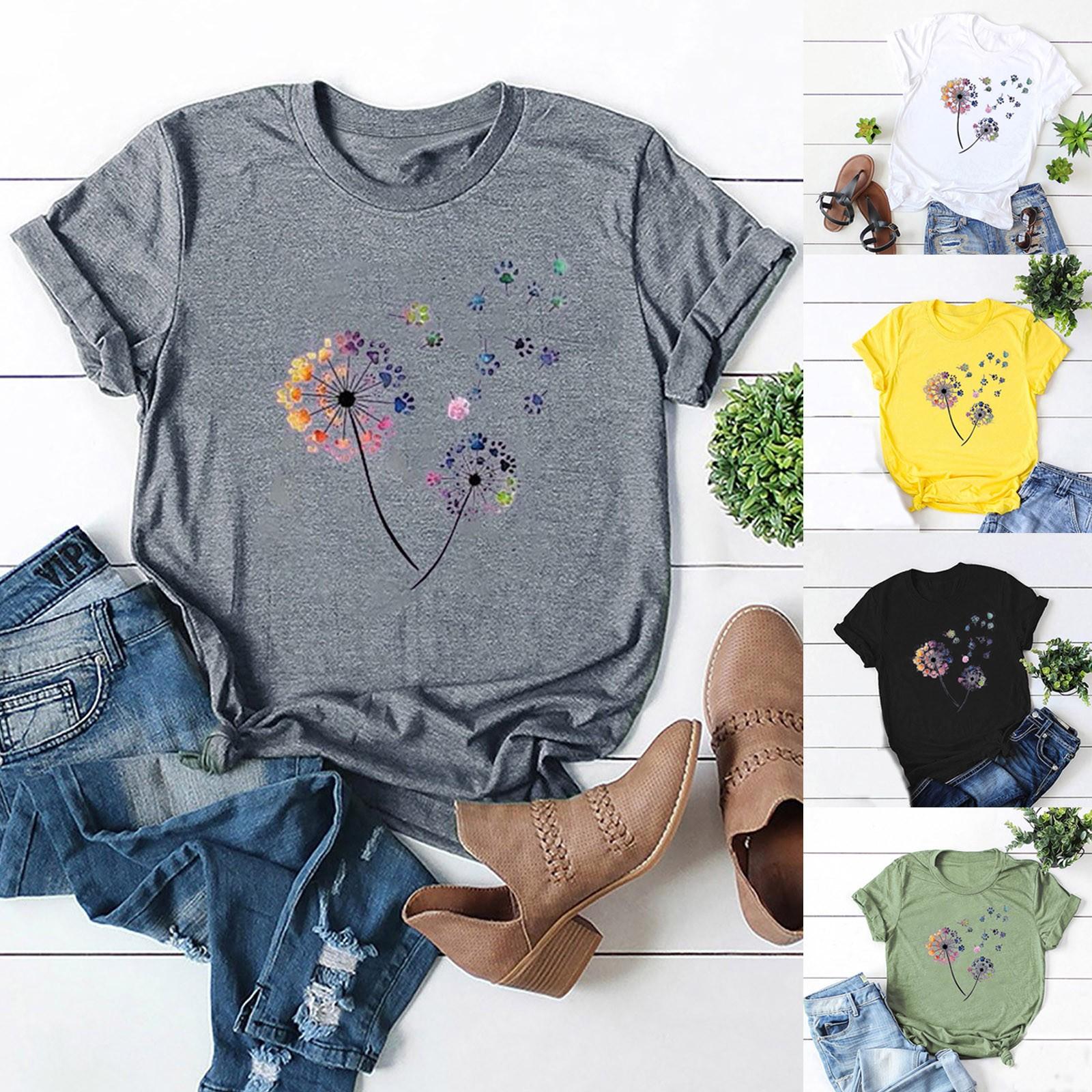 

Женская модная футболка, женская блузка с круглым вырезом и коротким рукавом с буквенным принтом