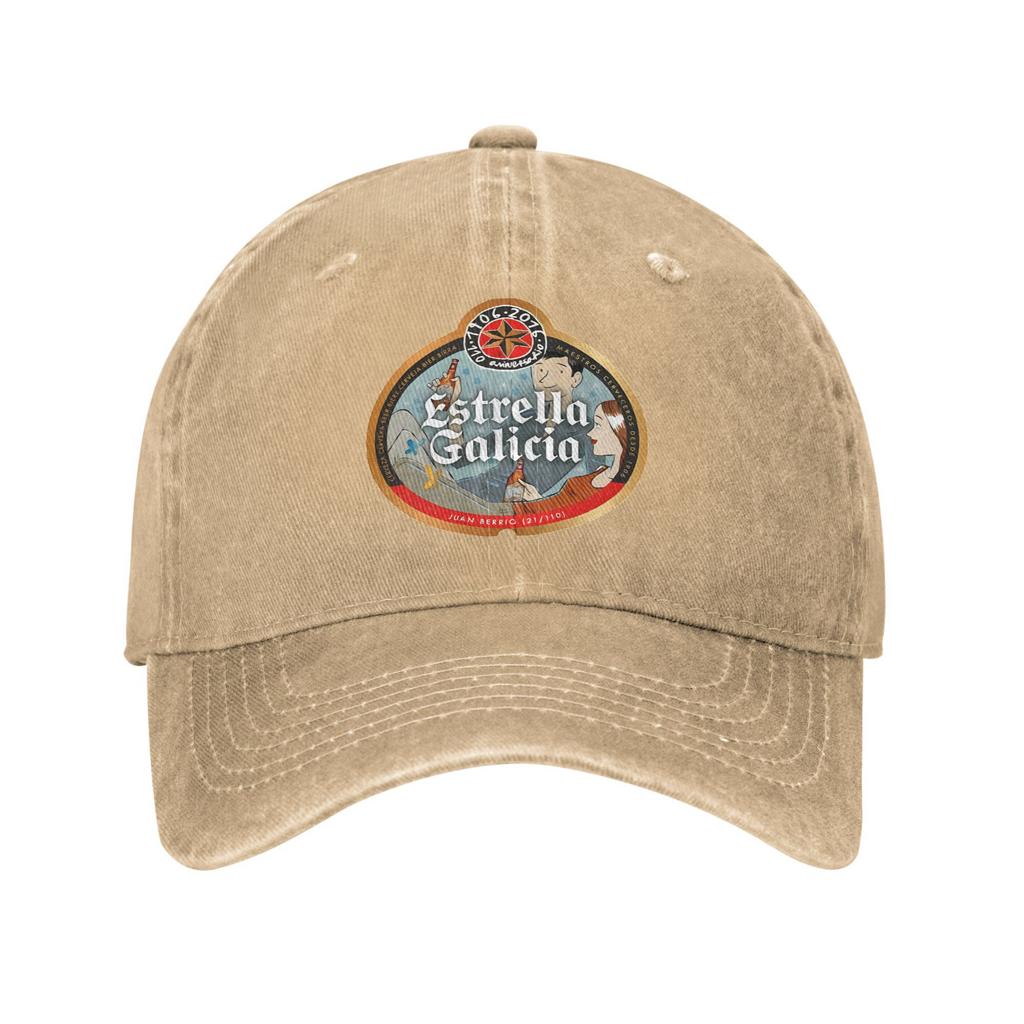 Cappellino da Baseball Casual Estrella Galicia per Adulti Unisex Estivo Tennis Skate Trucker Cappellino Fitted Retro Regolabile Cappellini da Baseball
