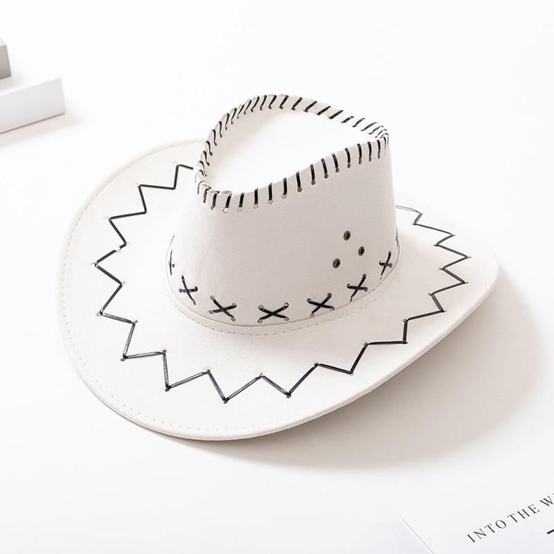 Western Cowboy Hat For Adults And Kids Sun Protection Stylish Summer Fashion Made Of Faux Leather