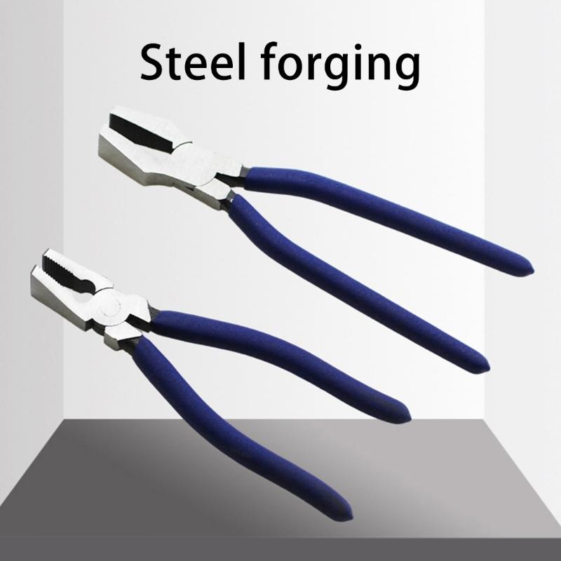 8/10 Inch Key Fob Pliers Tool, Metal Glass Running Pliers with Curved Jaws Non-slip Handle , Running Pliers Key Fob