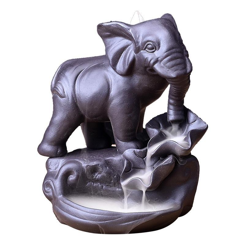 Incense Burner Home Decoration Elephant Ceramic Purple Sand Incense Burner