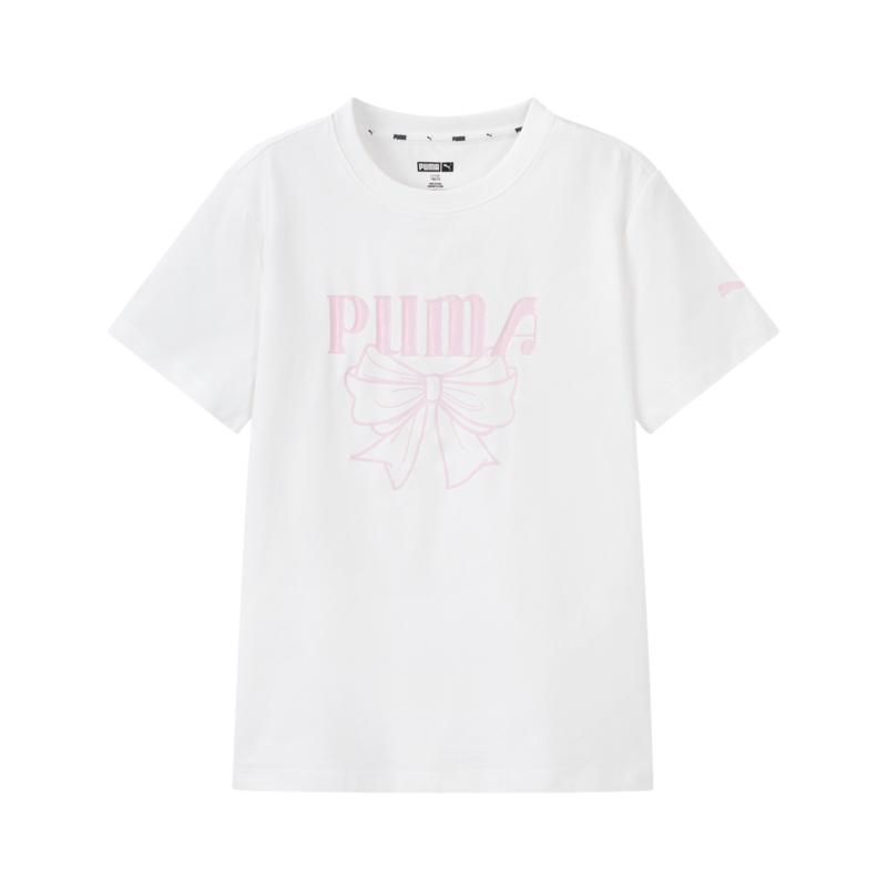 PUMA Sportstyle T Shirt SS25 Pearl White 10201 Children Aged 3 7 Years Old 353225117001-10201 110