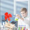 Kinder DIY Solarbetriebener Ventilator Wissenschaftsexperiment Lernspielzeug Natürliches Holzmaterial