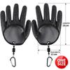 Fishing Gloves Waterproof Anti Slip Puncture Resistant Quick Wear with Carabiner for Ice Fishing Boating Outdoor Sports
