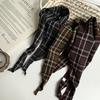 Plaid triangle scarf scarf women's spring and summer versatile retro shawl scarf neck protection small scarf headscarf headband hair accessories