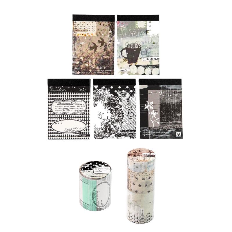 DIY Retro Washi Tape River Crossing Series: Mixed Pack for Journals, Collages & Sticky Notes