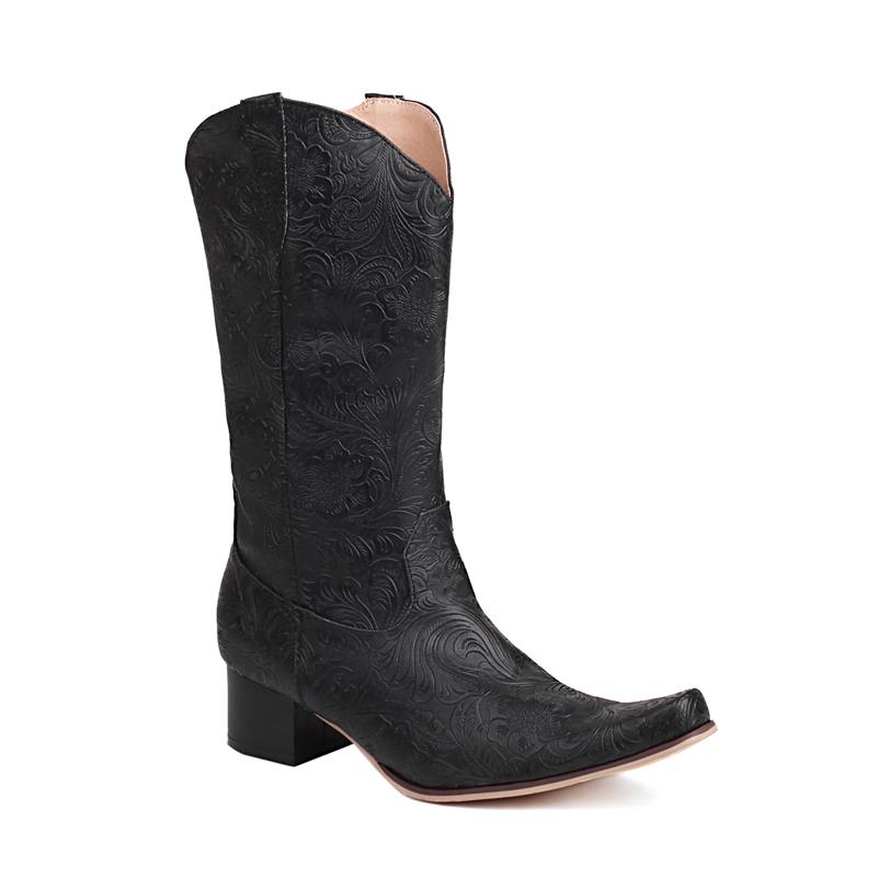 

Женские ботильоны с квадратным носком на толстом среднем каблуке, лаконичные короткие ботинки в стиле вестерн, женская модная обувь, осень-зима, черный, коричневый 46 34 чёрный