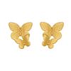 Chic Geometric Butterfly Texture Gold-Plated Stainless Steel Earrings