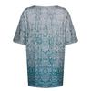Women's Shirt Blouse Button Vintage Gradient Print Short Sleeve Casual Basic Top Pullover