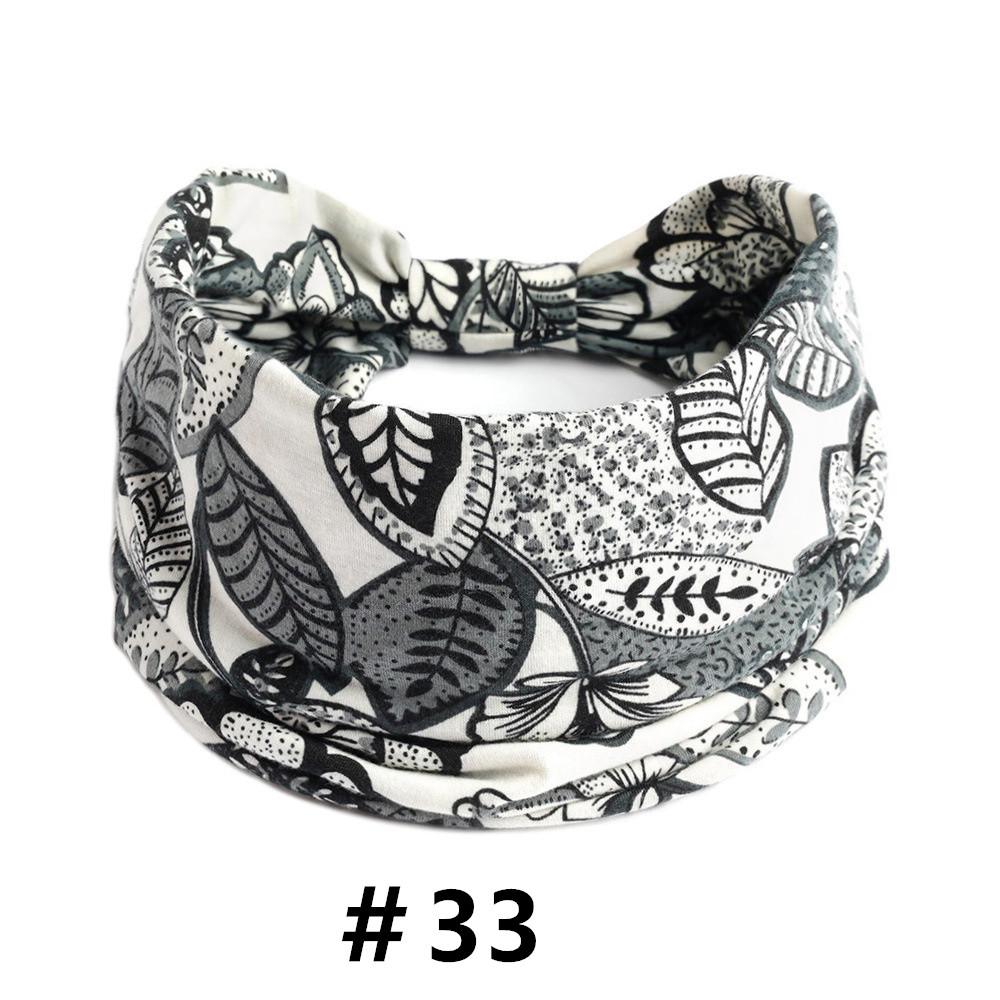 Tiaras Boho para Mulheres Algodão Tiara Larga Elástica Faixa de Cabelo Antiderrapante Treino Yoga Corrida Turbante Envoltório de Cabeça Acessórios de Cabelo