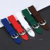 Curved End Silicone Strap for Swatch Stainless Steel Buckle 20mm 22mm Men Women Soft Waterproof Replace Watch Band for Seiko