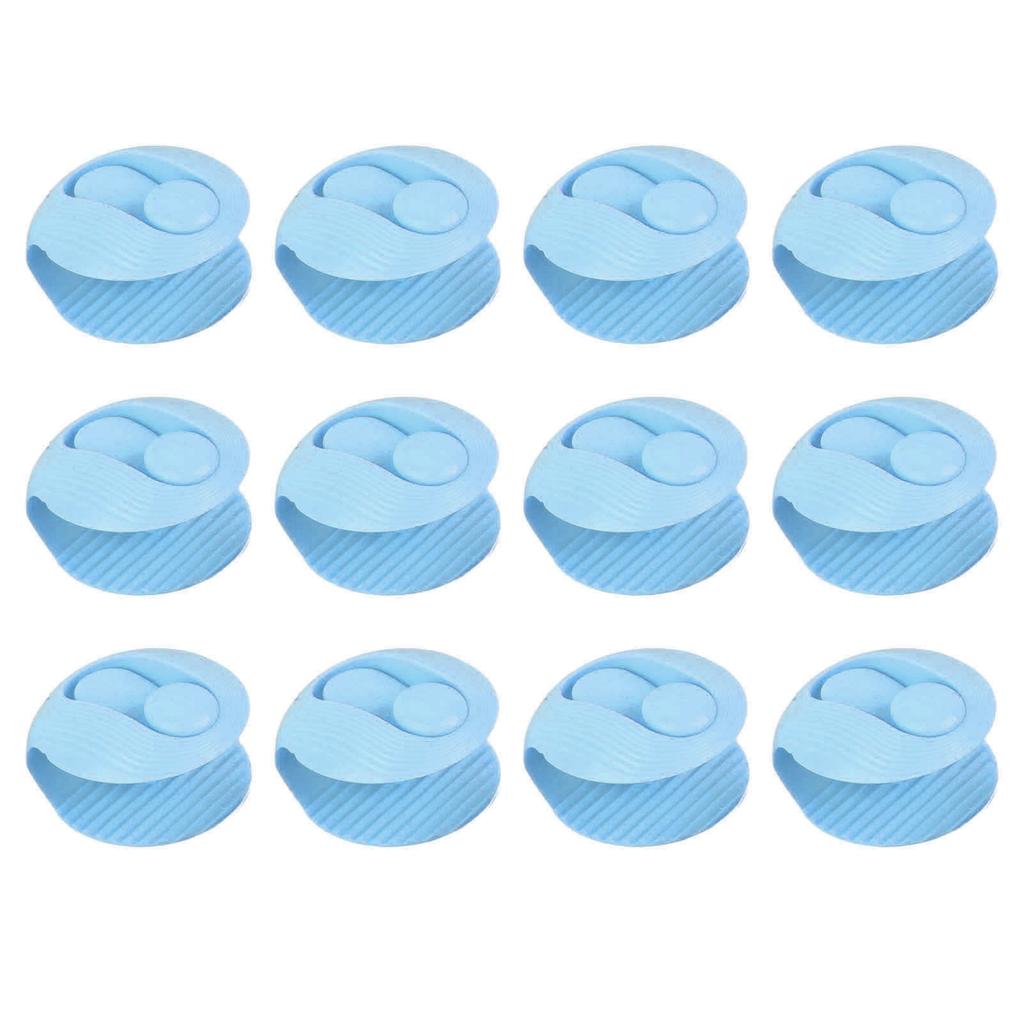 12Pcs Quilt Fastener Clips Duvet Cover Holders Bed Reusable Non Slip Fixer Buckle Type Blue