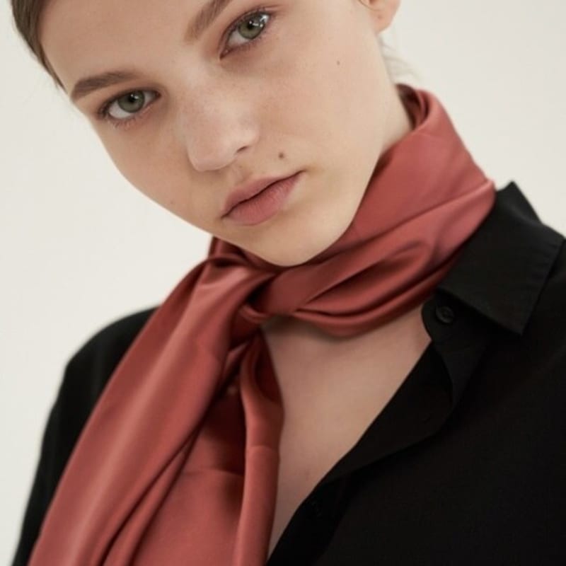 BB’DE SOLI’DE solid silk scarf 6color
