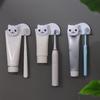 Plastic Cat Shaped Toothbrush Holder Non Perforated 2 In 1 Toothbrush Toothpaste Rack Wall Mounted Facial Cleanser Storage Clip