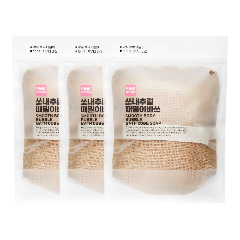 

So Natural Red Peel Body Scrub Tte-miri Bath Soap 160g x 3ea - Traditional Korean Exfoliating Scrub Bar for Smooth & Radiant Skin
