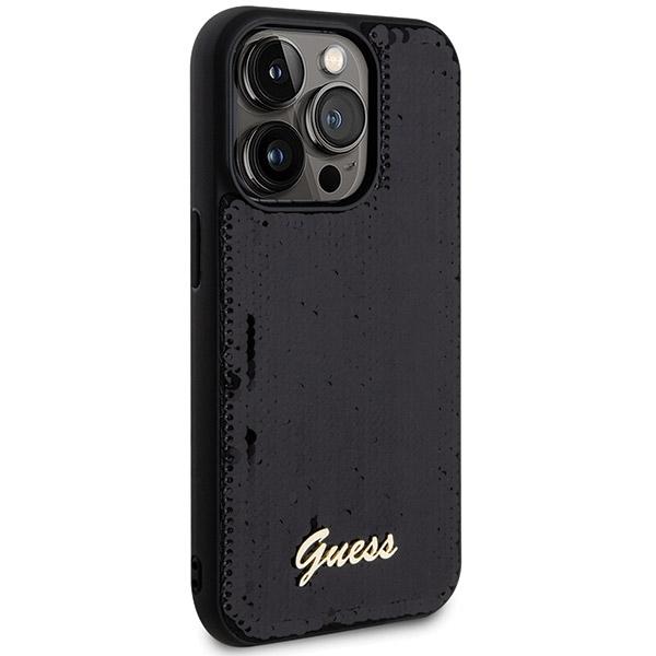 Guess Guhcp13Xpsfdgsk Iphone 13 Pro Max 6.7 Czarny/Black Hardcase Sequin Script Metal