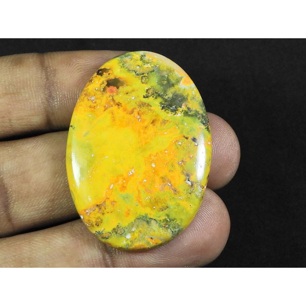 59Cts. Natural Bumble Bee Jasper Oval Cabochon Loose Gemstone 28X40X05 MM D-72
