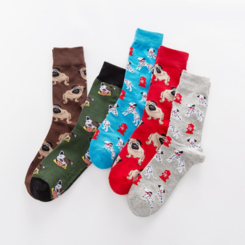Heiße Verkäufe Frauen Socken Unisex Kleid Baumwolle Welpe lustige Cartoon Socken lässig Baumwolle Mops weibliche bequeme Skateboard Socken Sox
