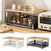 Doppelschichtige Küchenarbeitsplatten-Organizer-Körbe 37x26x18cm Schubladen-Aufbewahrungsregal für Zuhause, Studentenwohnheim
