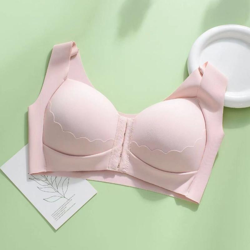 

Женский бесшовный жилет с эффектом пуш-ап больших размеров, бюстгальтер с застежкой спереди 46B розовый