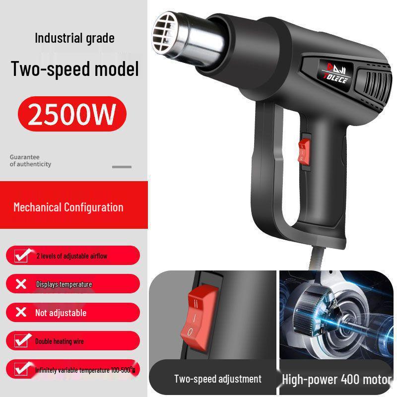 Digital Heat Gun: Adjustable Temperature Hot Air Gun for Car Wrapping & Heat Shrink with Display