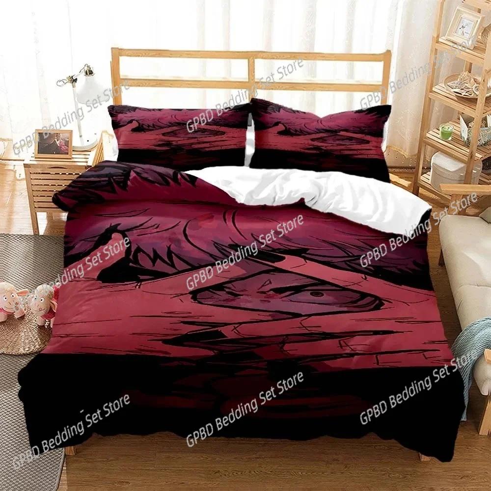 Anime Jujutsu Kaisen Cartoon 3D Printed Bedding Queen Bedding Set Soft And Comfortable Customized King Size Bedding Set