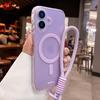 Luxury Soft IMD For Magsafe Case for iPhone 17 16 15 14 Pro Max Magnetic Wireless Charging Lanyard Wrist Strap Slim Matte Cover