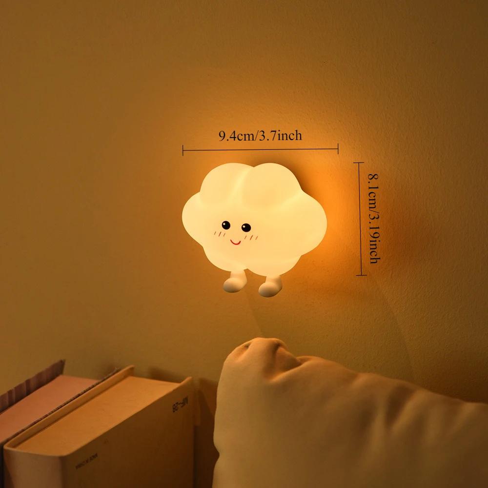 Mini LED Night Light USB Rechargeable Cartoon Star Moon Silicone Touch Lamp for Kids Bedroom Bedside Nursery Decoration  Gift