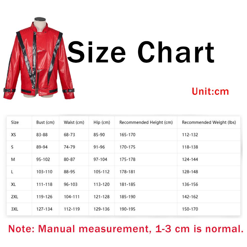 Men's Leather Jacket Michael Jackson Cosplay Costume Hip-hop Impersonator Coat Halloween Carnival Stage Performance Outfit