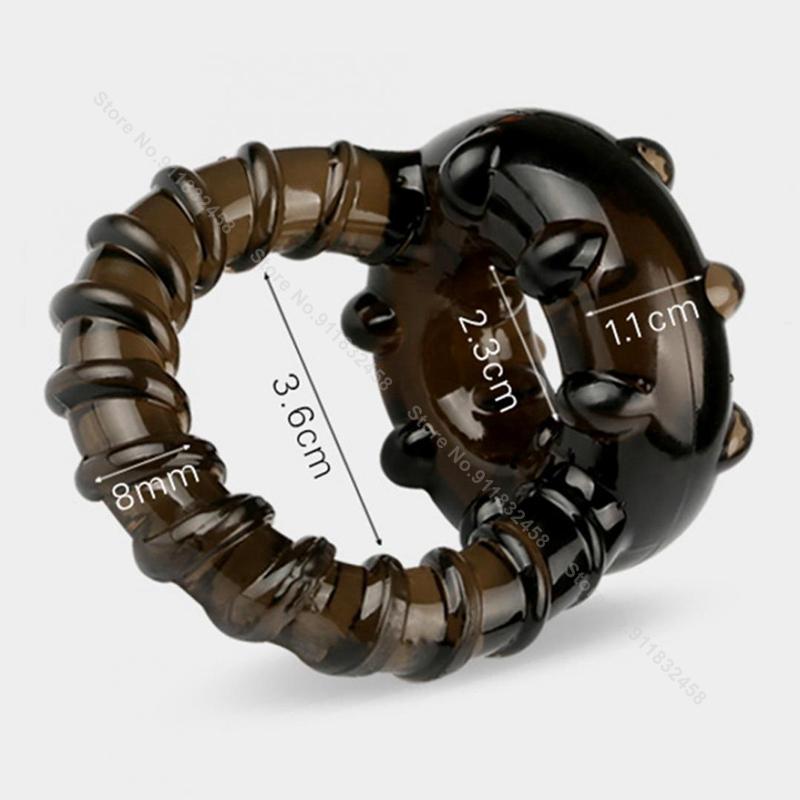 Male Semen Lock Ring Soft Time Delay Erection Dual Cock Ring Friction Massager Stimulation Couple Lover Sex Toys For Men