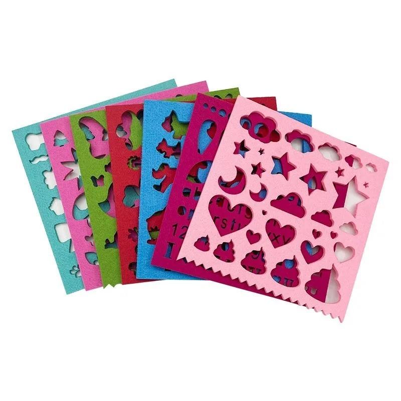 4/7PCS Set Wool Felt Mold Needle Felting Animal Plant Irregular Patterns DIY Craft Stencil Handicraft Shaping Mould Tool