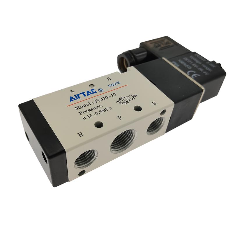 AIRTAC Pneumatic 3/8" Solenoid Valve 4V310-10/08 Single Coil Pilot-Operated Electric 5/2,5/3 5 Way 2 Position 1/2"  4V410-15