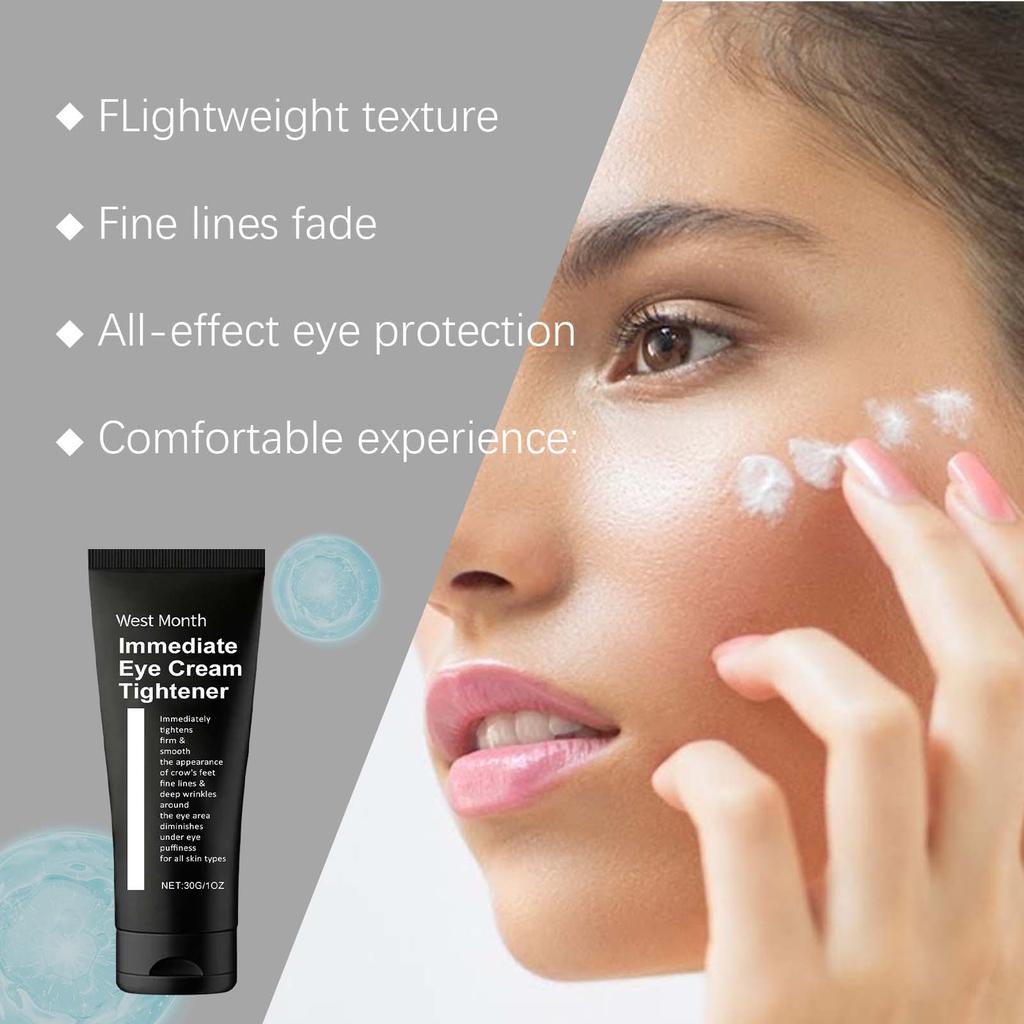 West&Month Firming Eye Cream Hydrating & Moisturizing Firms the Eye Area Reduces Fine Lines Massage Treatment For Eye Area Use 30g