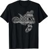 Dirt Bike American Flag T-Shirt _ Motocross Enduro Gift Unisex T-Shirt