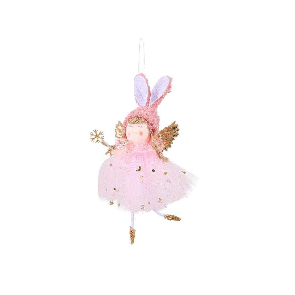 Christmas Angel Decoration, Christmas Angel Doll Decoration, Festive Hanging Ornaments With Ears, Suitable For Fireplace, Living Room, Bedroom
