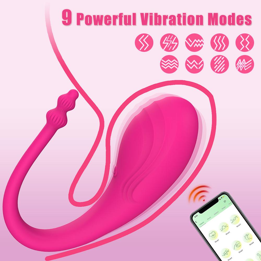 9rychlostní vaginální vibrátory ovládané aplikací G Spot Anální vibrační masáž vajíček Nositelný stimulátor Sexuální hračky pro dospělé pro páry