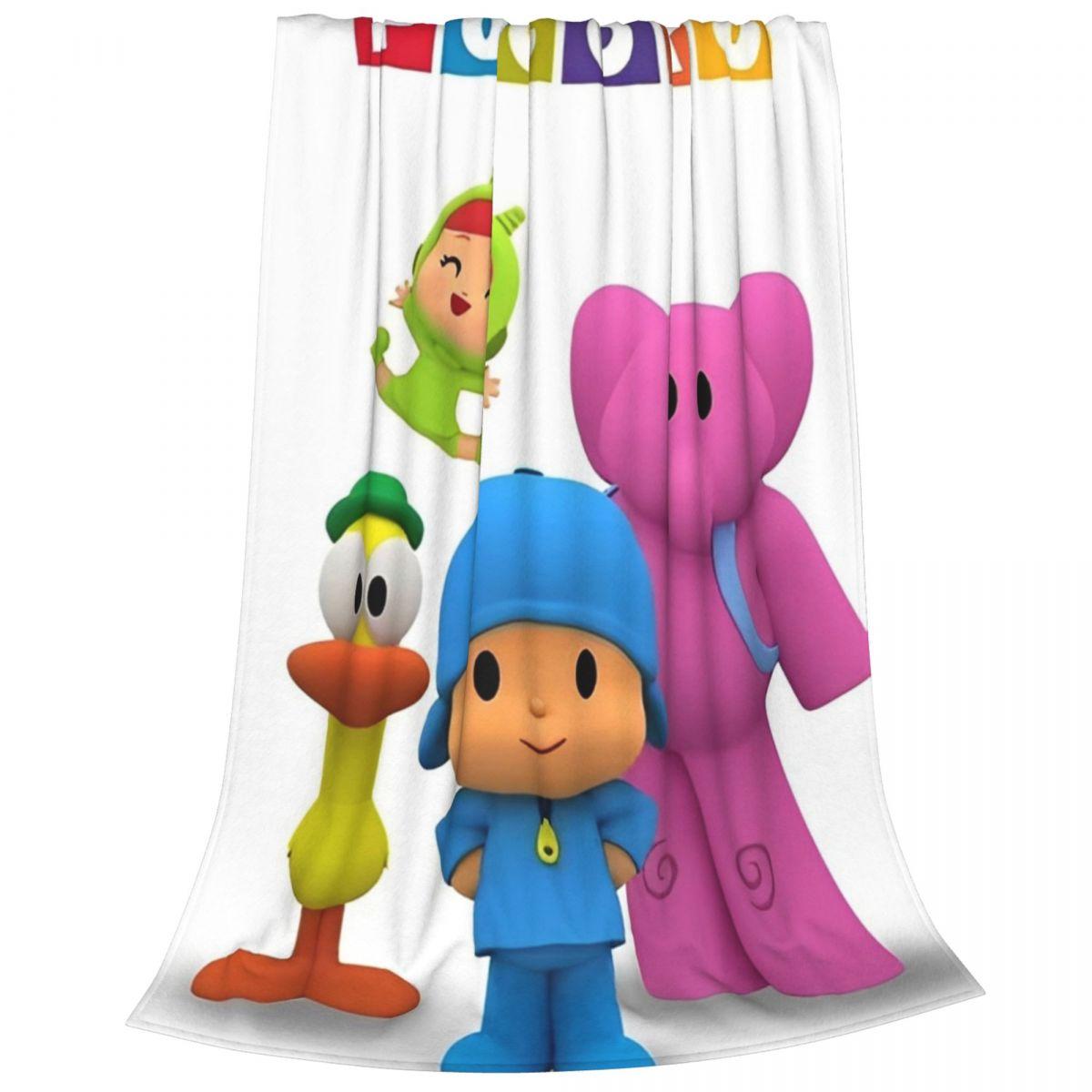 

P-POCOYO Элли Пато Фред Лула Сонная Птица Одеяло Мультяшное Фланелевое Плед Постельное Белье Декор Дивана Ультра-Мягкое Покрывало 30x40in
