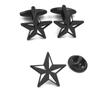 Hohlgeschnitzte Pentagramm Brosche Manschettenknöpfe 3D Dreidimensional Personalisierte Einfache Luxuriöse Unisex Accessoires